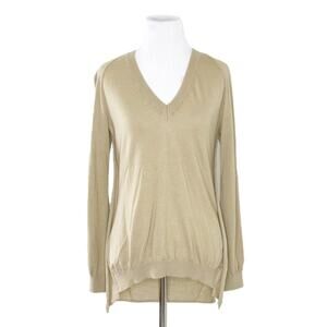 Roland Mouret Cashmere Open Back Pullover Sweater Tan Beige Size US 2